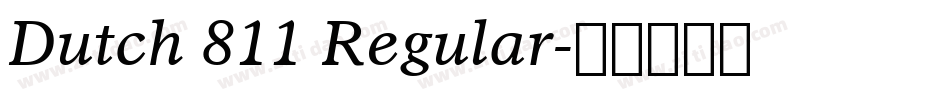Dutch 811 Regular字体转换